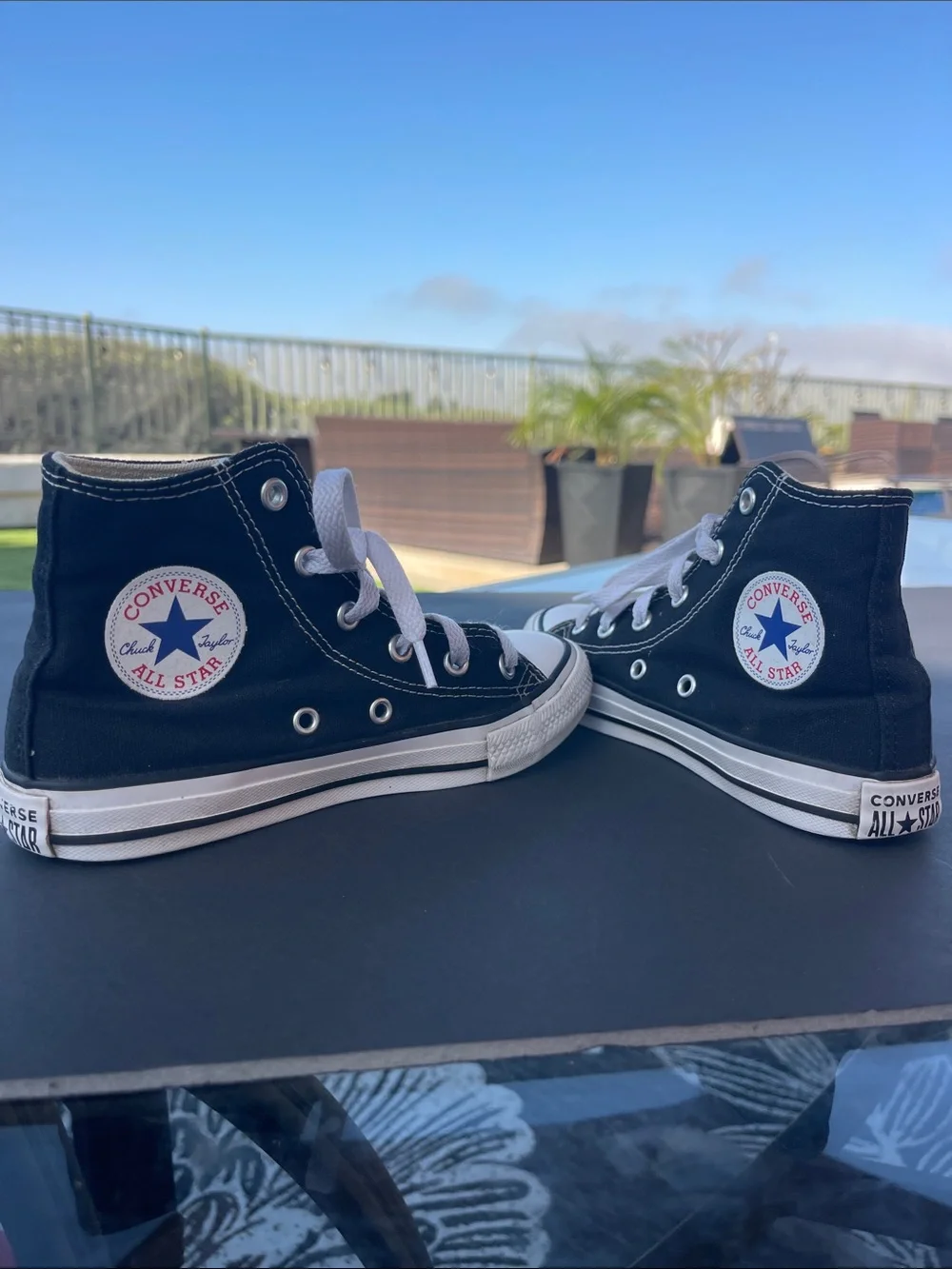 Converse Black & White Kids High Top Sneakers